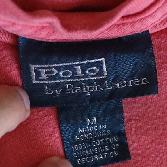 Vintage Polo Ralph Lauren T-Shirt Bundle Lot 2 Mens M‎ Pink Pocket Blue Pony Y2K - Picture 5 of 10